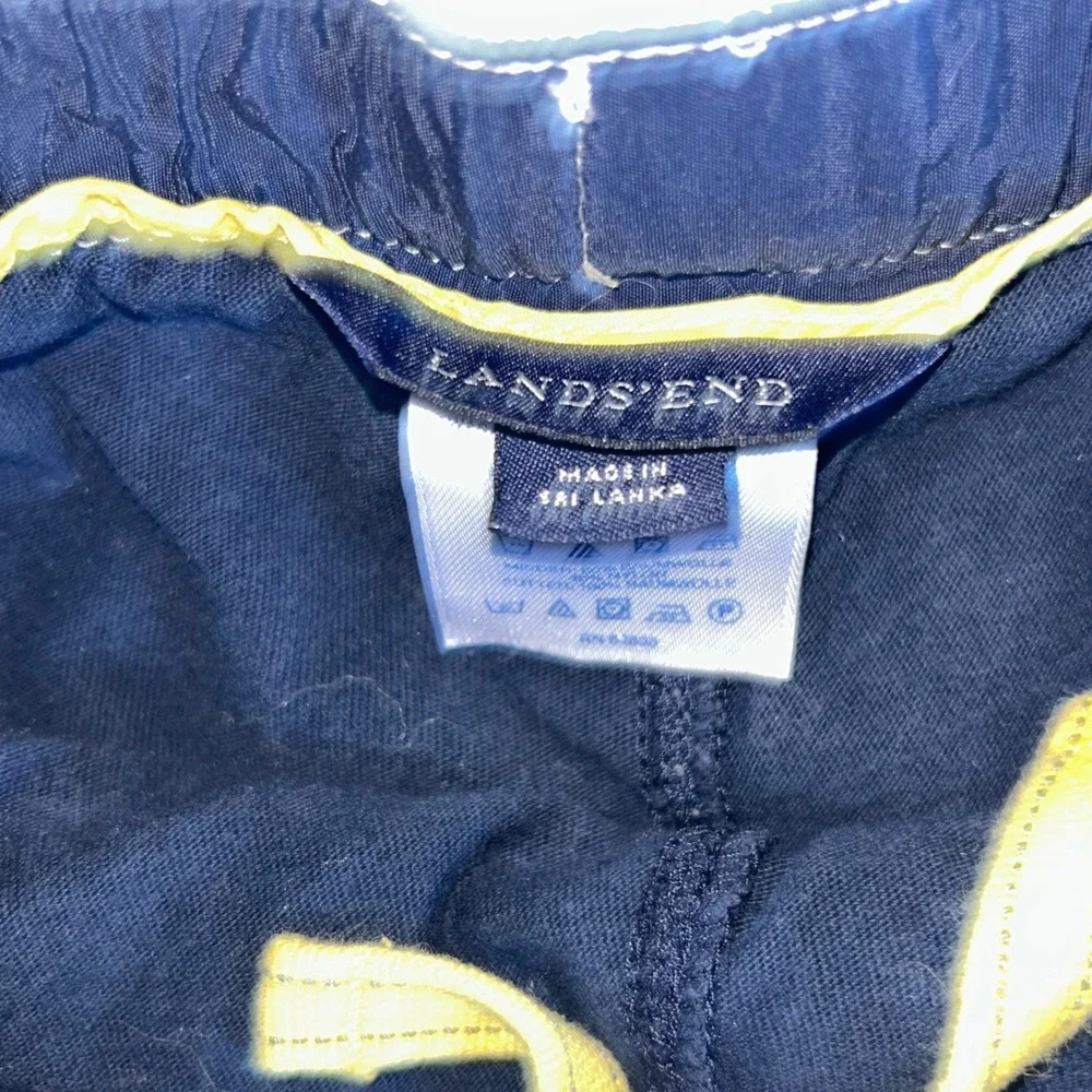 Lands End Girls Navy Blue Skort Contrast Stitching Elastic Waist Size‎ 8